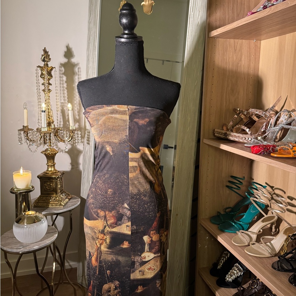 Zara The Ship of Fools dress - Elegant Printed Strapless Dress